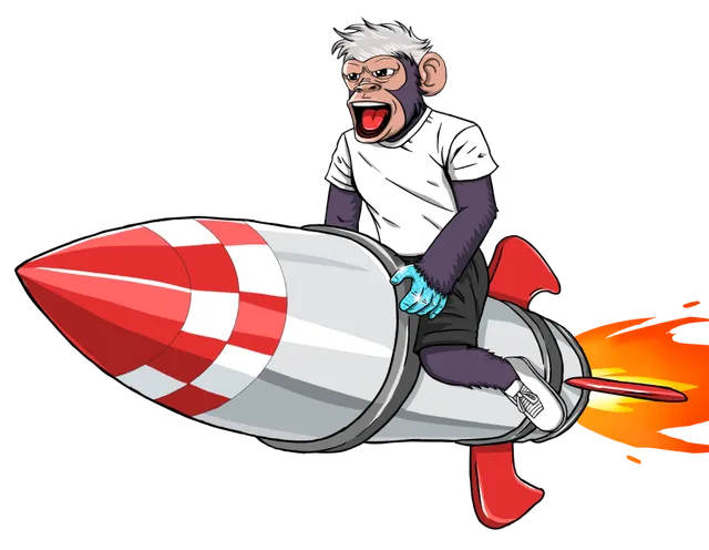 Razz on the rocket, the site’s mascot pose